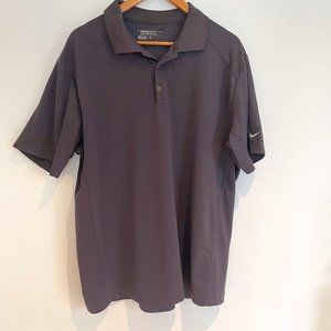 NIKEGOLF Men Dri Fit Gray Short Sleeve Polo Shirt Size XL